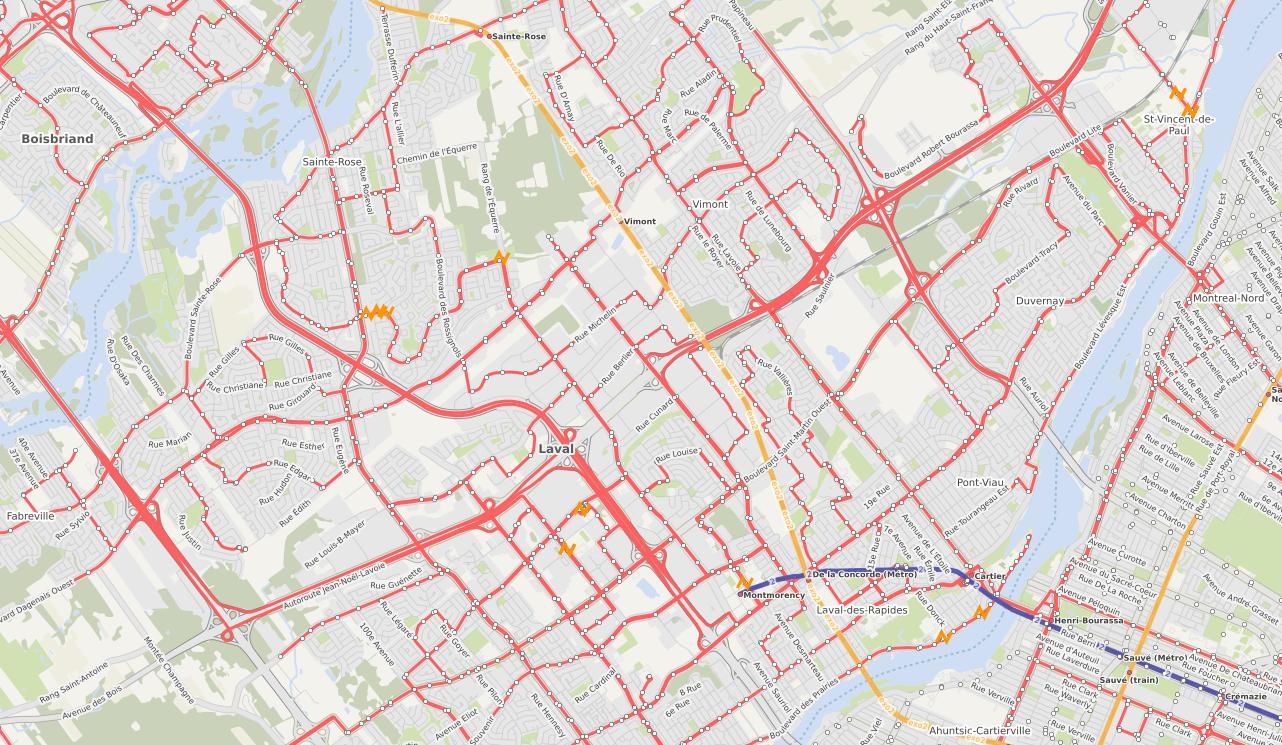 Importing Laval GTFS data into OSM