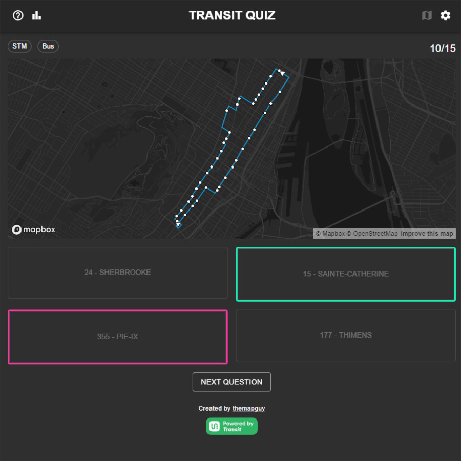 Transit Quiz